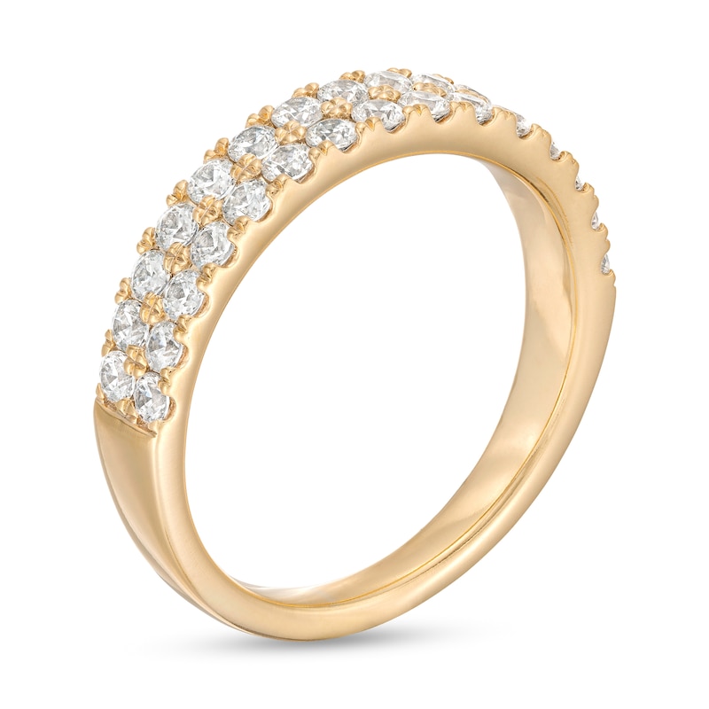 0.85 CT. T.W. Diamond Double Row Anniversary Band in 10K Gold