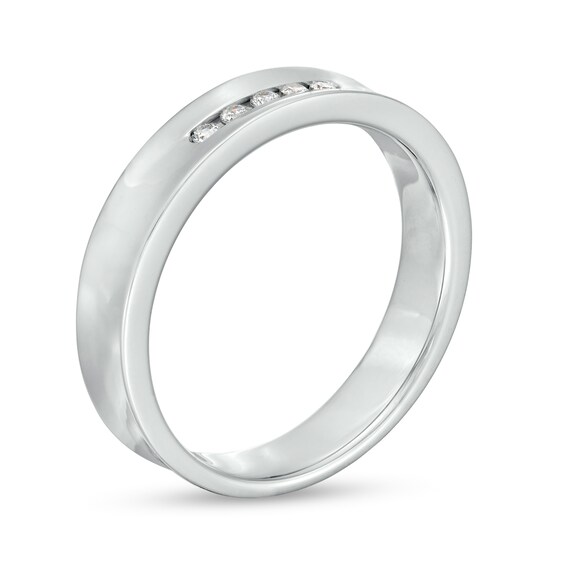 0.05 CT. T.W. Diamond Five Stone Anniversary Band in 10K White Gold