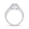 0.58 CT. T.W. Diamond Double Pear-Shaped Frame Split Shank Engagement Ring in 10K White Gold