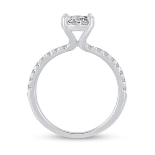 0.95 CT. T.W. Oval-Shaped Multi-Diamond Engagement Ring in 14K White Gold