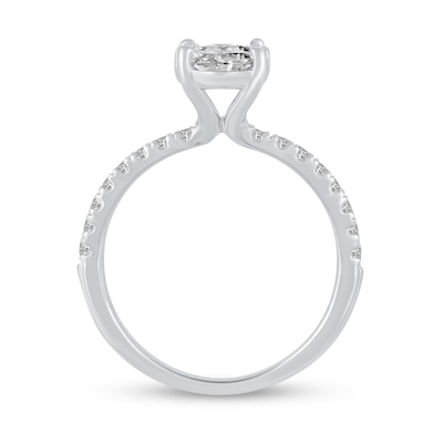 0.95 CT. T.W. Oval-Shaped Multi-Diamond Engagement Ring in 14K White Gold