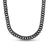 Thumbnail Image 0 of Men's 0.75 CT. T.W. Black Diamond Cuban Curb Chain Necklace in Sterling Silver – 22"