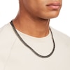 Thumbnail Image 1 of Men's 0.75 CT. T.W. Black Diamond Cuban Curb Chain Necklace in Sterling Silver – 22"