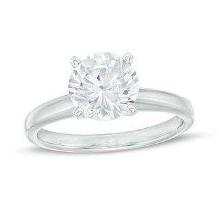 2.00 CT. Certified Lab-Created Diamond Solitaire Engagement Ring in 14K White Gold (F/I1)