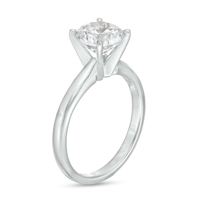 2.00 CT. Certified Lab-Created Diamond Solitaire Engagement Ring in 14K White Gold (F/I1)