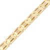 Thumbnail Image 1 of Men's 0.24 CT. T.W. Diamond Link Bracelet in Stainless Steel with Yellow Ion-Plate – 8.75"