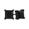 Thumbnail Image 0 of Men's 6.0mm Square-Cut Black Spinel Solitaire Stud Earrings in Stainless Steel with Black Ion-Plate