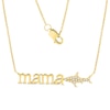 Thumbnail Image 1 of 0.04 CT. T.W. Diamond &quot;mama&quot; Shark Necklace in 10K Gold – 17&quot;