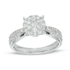 Thumbnail Image 0 of 0.75 CT. T.W. Multi-Diamond Tapered Double Row Split Shank Engagement Ring in 10K White Gold