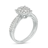 Thumbnail Image 2 of 0.75 CT. T.W. Multi-Diamond Tapered Double Row Split Shank Engagement Ring in 10K White Gold