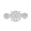 Thumbnail Image 4 of 0.75 CT. T.W. Multi-Diamond Tapered Double Row Split Shank Engagement Ring in 10K White Gold