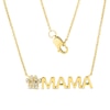 Thumbnail Image 1 of Diamond Accent Paw Print &quot;MAMA&quot; Necklace in 10K Gold – 17&quot;