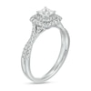 Thumbnail Image 2 of 0.80 CT. T.W. Princess-Cut Diamond Double Frame Twist Shank Engagement Ring in 14K White Gold (I/I2)