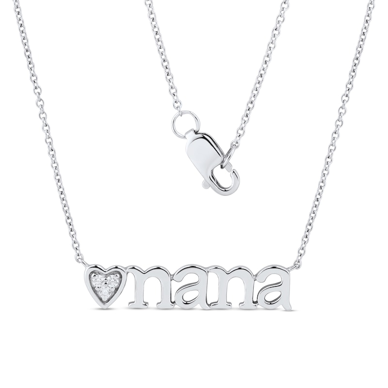 Diamond Accent Heart Trio "nana" Necklace in 10K Gold – 17"|Peoples Jewellers
