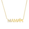 Thumbnail Image 1 of Diamond Accent &quot;MAMA&quot; Llama Necklace in 10K Gold – 17&quot;