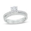 Thumbnail Image 0 of Celebration Canadian Ideal 1.33 CT. T.W. Certified Diamond Bridal Set in 14K White Gold (I/I1)