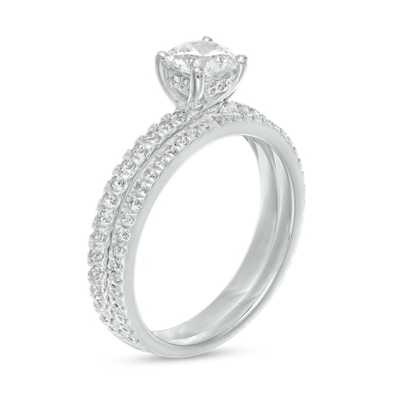 Celebration Canadian Ideal 1.33 CT. T.W. Certified Diamond Bridal Set in 14K White Gold (I/I1)