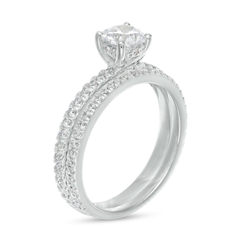 Celebration Canadian Ideal 1.33 CT. T.W. Certified Diamond Bridal Set in 14K White Gold (I/I1)|Peoples Jewellers