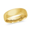 Thumbnail Image 0 of Men's Engravable 6.5mm Euro Wedding Band in 14K White, Yellow or Rose Gold (1 Line)