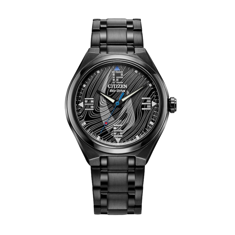 Men's Citizen Eco-Drive® Star Wars™ Mandalorian™ Black Strap Watch (Model: AW2045-57W)|Peoples Jewellers