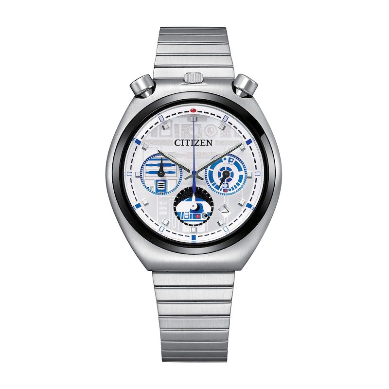 Men's Citizen Eco-Drive® Star Wars™ Tsuno R2-D2™ Watch with Silver-Tone Dial (Model: AN3666-51A)|Peoples Jewellers
