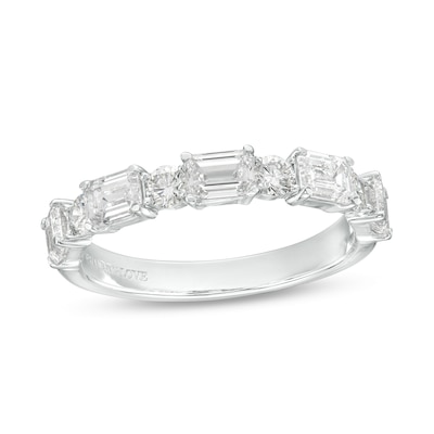 TRUE Lab-Created Diamonds by Vera Wang Love 1.45 CT. T.W. Alternating Anniversary Band in 14K White Gold (F/SI2)