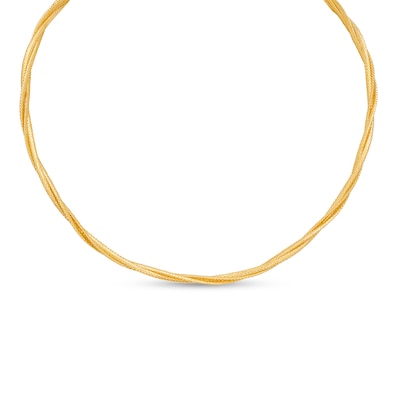 5.0mm Double Row Twisted Chain Necklace in 14K Gold - 17"