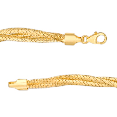 5.0mm Double Row Twisted Chain Necklace in 14K Gold - 17"