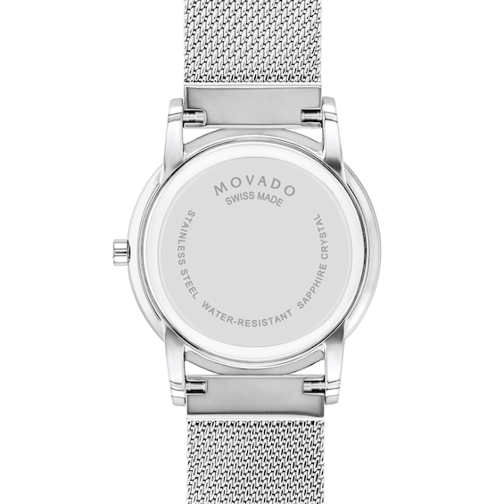 Ladies' Movado Museum Classic Mesh Watch with Black Dial (Model: 0607646)