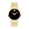 Thumbnail Image 1 of Ladies' Movado Museum Classic Gold-Tone PVD Mesh Watch with Black Dial (Model: 0607647)