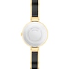 Lades' Movado Moda Diamond Accent Two-Tone PVD Ceramic Bangle Watch with Black Dial (Model: 0607716)