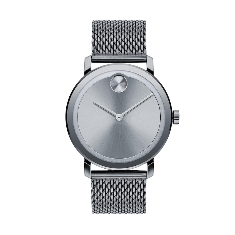 Men's Movado Bold® Evolution Gunmetal Grey IP Mesh Watch with Grey Dial (Model: 3600902)