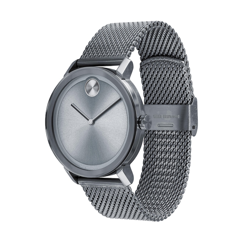 Men's Movado Bold® Evolution Gunmetal Grey IP Mesh Watch with Grey Dial (Model: 3600902)