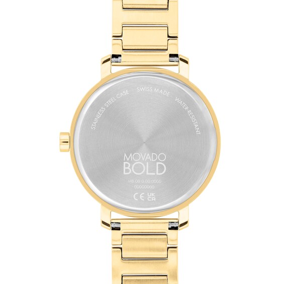 Ladies' Movado Bold® Evolution Gold-Tone IP Watch with Multi-Coloured Ombré Crystal Dial (Model: 3600931)