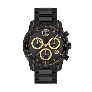 Men's Movado Bold® Verso Black IP Chronograph Watch with Black Dial (Model: 3600906)