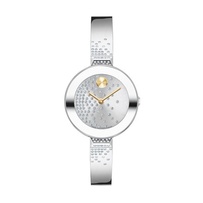 Ladies' Movado Bold® Crystal Accent Bangle Watch with Silver-Tone Dial (Model: 3600925)