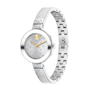 Ladies' Movado Bold® Crystal Accent Bangle Watch with Silver-Tone Dial (Model: 3600925)