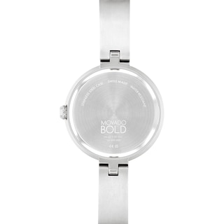 Ladies' Movado Bold® Crystal Accent Bangle Watch with Silver-Tone Dial (Model: 3600925)