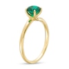 6.0mm Lab-Created Emerald Solitaire Bypass Ring in 10K Gold