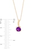 Thumbnail Image 2 of 6.0mm Amethyst Solitaire Drop Pendant in 10K Gold