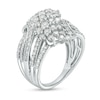 2.00 CT. T.W. Multi-Diamond Multi-Row Ring in 10K White Gold