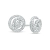 Thumbnail Image 1 of 0.15 CT. T.W. Diamond Spiral Crossover Stud Earrings in 10K White Gold