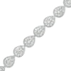 4.00 CT. T.W. Pear-Shaped Multi-Diamond Sideways Line Bracelet in 10K White Gold – 7.5"