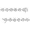 4.00 CT. T.W. Pear-Shaped Multi-Diamond Sideways Line Bracelet in 10K White Gold – 7.5"