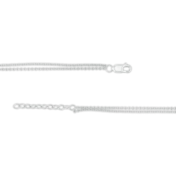 0.065 CT. T.W. Diamond Butterfly Anklet in Sterling Silver – 10"