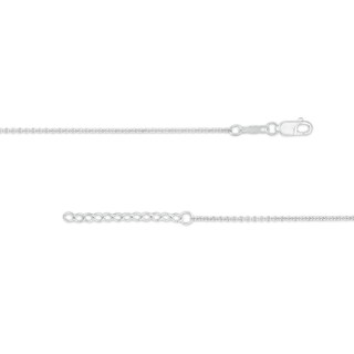 0.065 CT. T.W. Diamond Heart Station Anklet in Sterling Silver – 10"