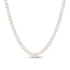 5.0-10.0mm Freshwater Cultured Pearl Station Endless Strand Necklace-100"