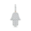 Men's 0.50 CT. T.W. Diamond Hamsa Necklace Charm in 10K Gold