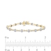 1.50 CT. T.W. Multi-Diamond Alternating Link Line Bracelet in 10K Gold