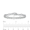 Thumbnail Image 3 of 2.00 CT. T.W. Multi-Diamond Oval and Round Alternating Link Line Bracelet in 10K White Gold - 7.25"